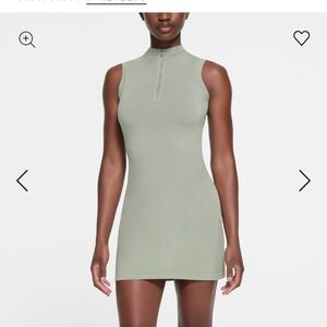 SKIMS Green Sleeveless Dress